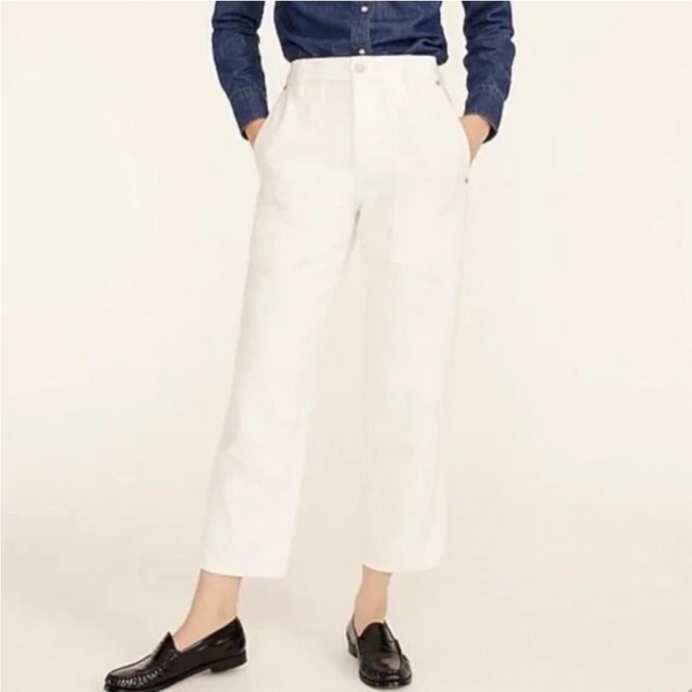 J.Crew High-Rise Patch Pocket Straight-Leg Jean